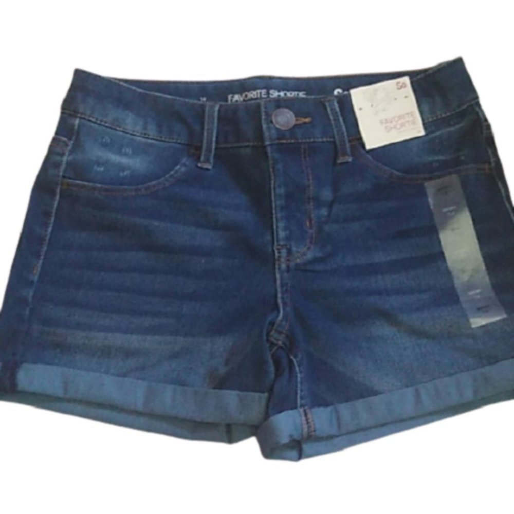 Girl's Favorite Shorties, Medium Wash, 10, 12 or 14